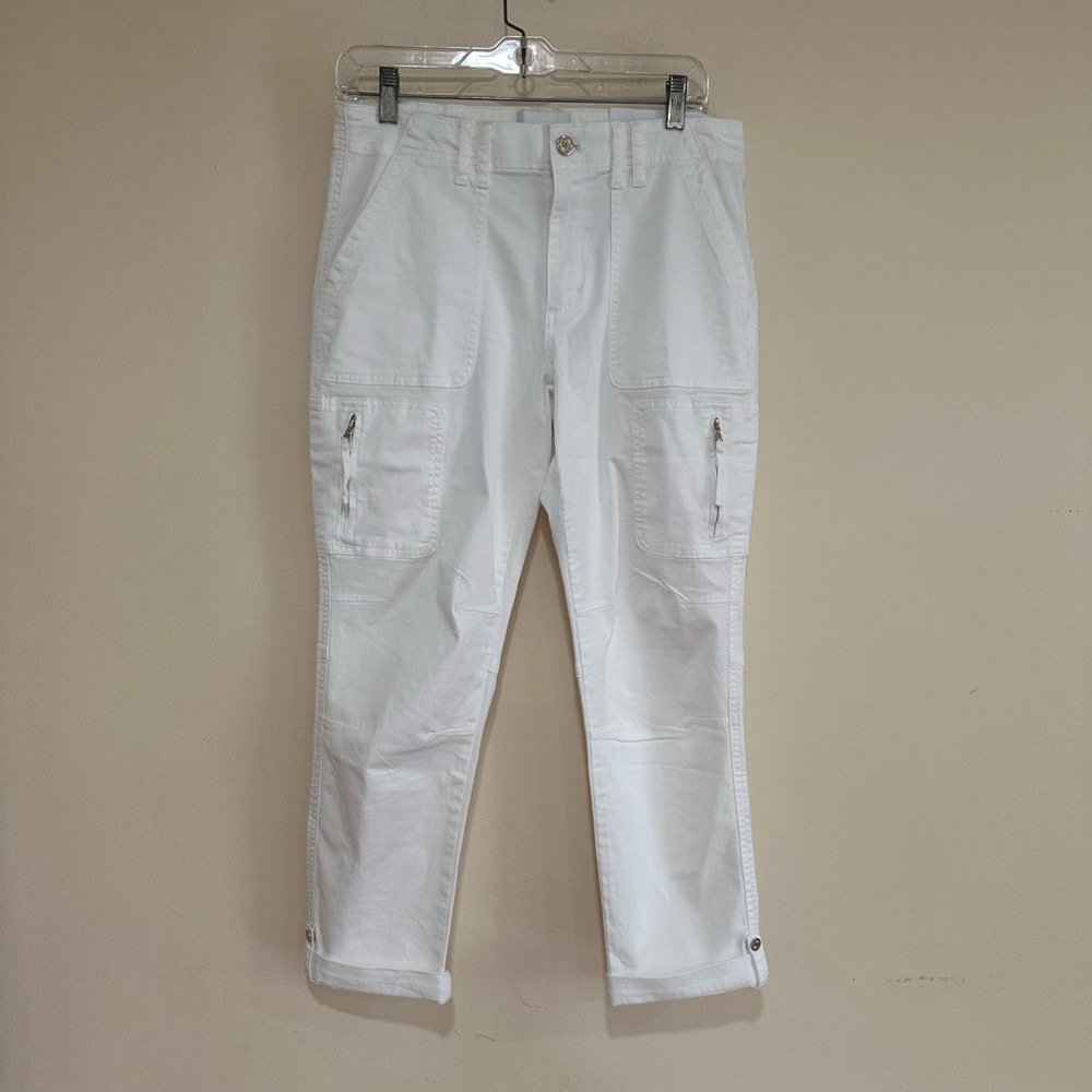White House Black Market  White mid-rise size 6 straight cropped pants. NWT - Picture 7 of 16